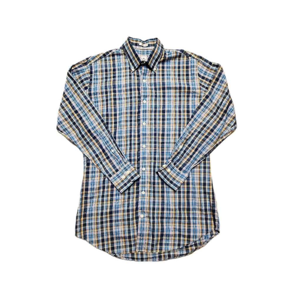 Men's multicolor long sleeve plaid button-up shirt Peter Millar Medium